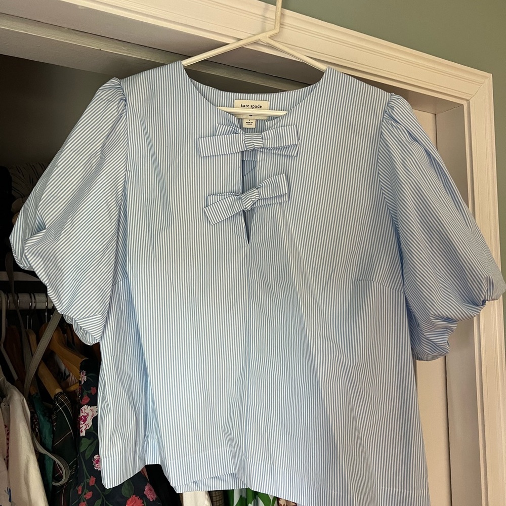 Kate Spade x Target Blue Striped Women's Top